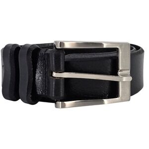 Remo Tullani Mens 42 Black Leather Belt